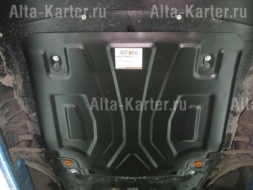 Защита алюминиевая Alfeco для картера и КПП Nissan Qashqai II J11 2014-2021